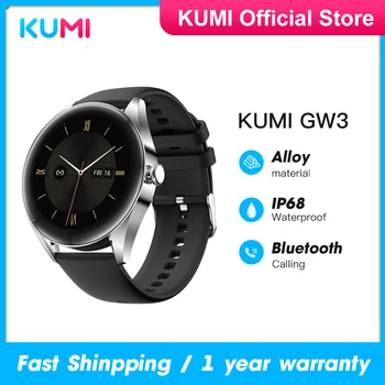 KUMI GW3 Mužov Smart Hodinky Bluetooth Hovoru Hlasom Šport Fitness Srdcového tepu Vodotesný IP68 plne Dotykového Displeja Smartwatch