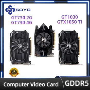 SOYO Nové Nvidia GPU GTX1050Ti GT1030 730 Grafická Karta GDDR5 4G Hra Pamäte grafickej Karty 128bit PCI Express X16 3.0 Rozhranie